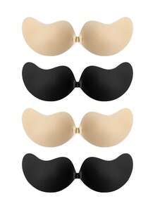 4 Pairs Invisible Sexy Front Closure Breast Petals, Seamless Backless Bras For Women - Multicolor - View 18