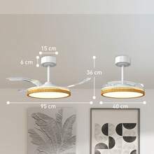 HOMCOM Ventiladores de Techo - Marrón - Ver 7