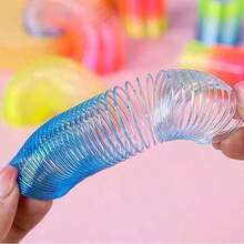 1pc Colorful Ring - Elastic Ring - Rainbow Spring Toy - Dynamic Educational Stacking Ring Toy - Rainbow Color - Party Gift Entertainment Learning Tool - Random Color - Multicolor - View 7