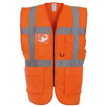 Yoko Unisex Adult Executive Hi-Vis Waistcoat - Orange - View 1