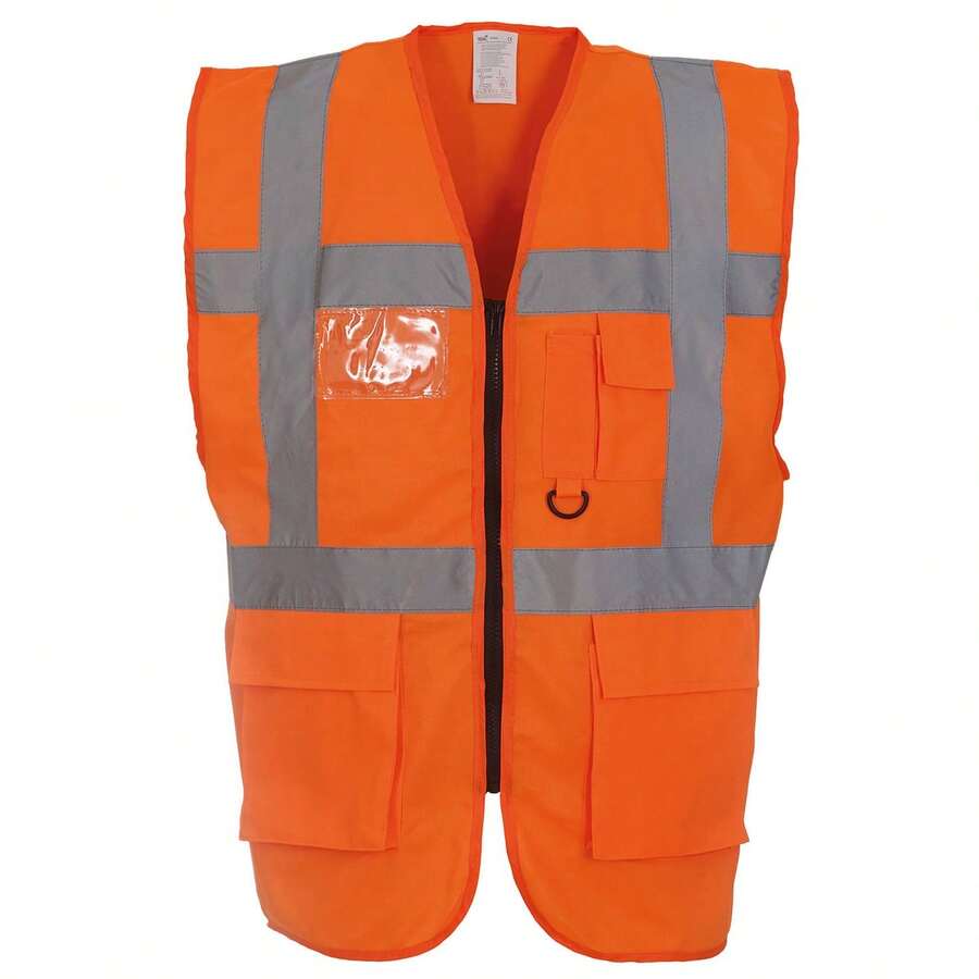 Yoko Unisex Adult Executive Hi-Vis Waistcoat - Orange - View 1