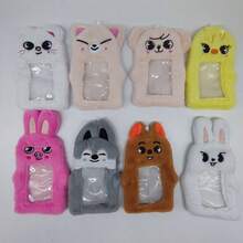 1 Set 8 Pcs SKZOO Adorable Plush Animal Card Holder, Suitable For Holding Your Favorite Cards For Decoration. It Can Be Hung On Your Bag To Make It Convenient To Take Out And Use For Taking Photos. - Multicolor - View 10