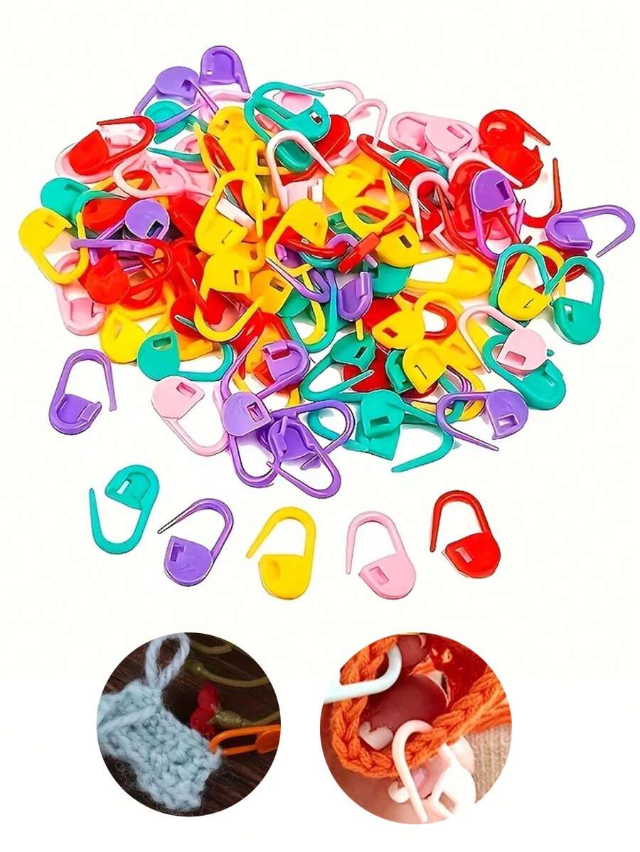 Colorful Crochet Stitch Markers And Counters, Suitable For DIY Crafts And Crochet Knitting - Plastic Crochet Stitch Counters, Color-Coded Markers, Suitable For Adult Hobbyists, Handmade Doll Making And Gift Giving