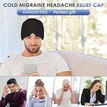 Gel Cooling Head Wrap For Headache Relief, Physical Cooling, Sleep Soothing, Hot & Cold Compress Migraine Relief Cap - Multicolor - View 11