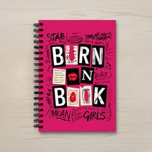 1pc Pink Spiral Notebook Diary, Inspired By "Burning Books" From "The Prank", Perfect For Office And School Use, Also A Great Gift For Friends And Colleagues - A - View 6