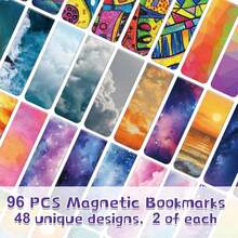 96pcs Magnetic Bookmarks Christian Bible Reading Gift Set For Women Men Children Teachers Book Lovers Inspirational Cute Decorative Page Markers Clips Colorful - Hybrid - View 15