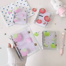 1pc Mini Photo Card Album With Fruit Bead Pendant, Transparent Polka Dot Cover, Replaceable Pages Idol Card Storage Binder, Student Star Card Collection Book, Strawberry Tomato Green Apple Pattern, Back To School,Card Holder - Photo Album - View 4