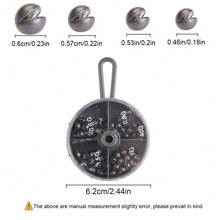 FTK Set Pemberat Pancing 45 Buah (Dengan Kotak Penyimpanan), Kotak Isi 6 Ukuran, Aksesoris Pancing (0.6g/0.8g/1g/1.5g/4.0g) - MultiWarna - View 3