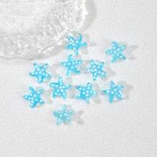 10pcs 14mm Red Heart-Shaped Polka Dot Glass Beads, For Jewelry DIY Bracelet Necklace Accessories - Multicolor - View 5