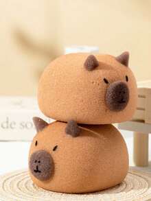2pcs/Set Cute Capybara Shaped Bath Sponge - Soft High-Density Nano Sponge With Gentle Exfoliating Bath Brush, Suitable For Gentle Scrubbing And Foaming Cleaning - Spa Gift | Durable Bath Sponge - Capybara Bath Sponge - View 2