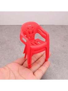 1/2/5/8/10/12 buah Kursi Mini Plastik untuk Rumah Boneka, Kursi Mini Model Realistis untuk Dekorasi, Warna Acak - MultiWarna - View 6