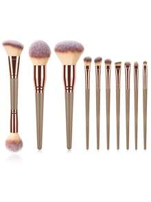 ronshadow 15pcs Multi-Function Makeup Brush Set, Soft Nylon Bristles, Base, Contour, Eye, Brow Brushes, Even Powder Pickup, Smooth Application, Suitable For Daily Use, Travel Makeup, Gift - Multicolor - View 15