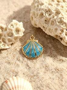 5pcs Stainless Steel Small Shell Pendant Suitable For Vacation Wear - Multi-color - View 4