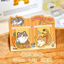 Cute Cat Magnetic Bookmark Set, Double-Sided Cartoon Page Markers, Japanese Style Adorable Reading Accessories, Student Study Supplies And Book Lover Gifts - C - View 7