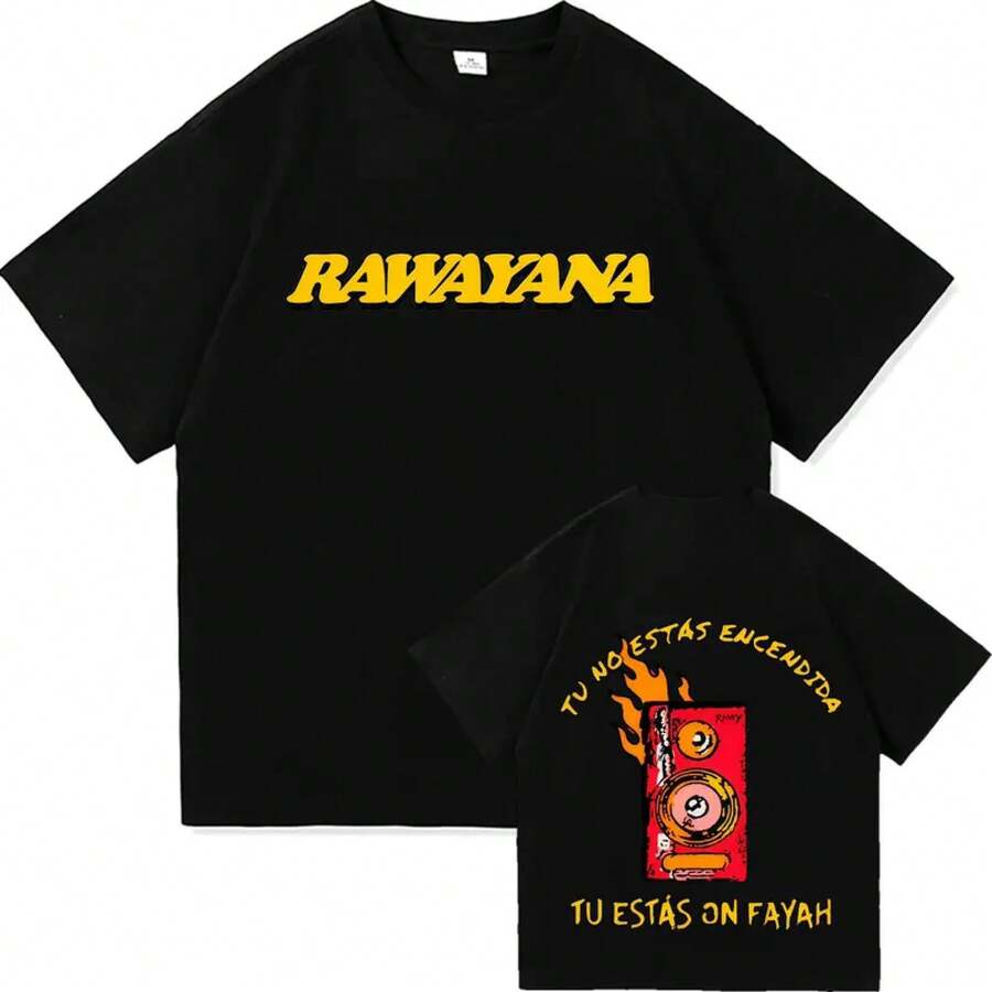 Rawayana Harajuku Graphics Donde Es El After Camiseta Retro de Alta Calidad para Hombres, Camisetas Casuales para Fans, Camiseta de Moda de los 90 - Color 2 - Ver 1