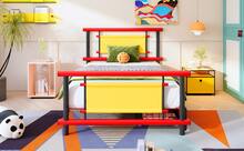Kids Bed Frame 90x200 With Drawers - Colorful Metal Frame - 紅色 - 查看 10