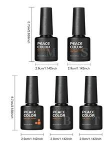 Peacecolor 30PCS Gel Nail Polish Set 26 Colors White Gray Red With 4 Base Top Coats Glossy Matte Shimmer Soak Off For Spring Summer Vacation Gift For Women - 多色03 - 查看 11