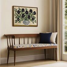1 Peça Pôster em Tela Botânico Floral Rústico Noric com Moldura/Sem Moldura, Arte Floral Escandinava Folk Art Cottagecore, Impressão de Arte de Parede Decoração Fazenda Minimalista Pintura Vintage para Corredor, Sala de Estar, Quarto, Decoração de Casa Moderna - A - Visão 4