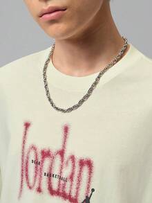 Jordan Kaos Rajut Lengan Pendek Tanpa Kerah Pria AS BRK S LOVE 85 SS Crew TIX1570-047 - Redwood - View 3