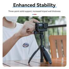 TELESIN Mini Quick Release Selfie Stick Tripod Portabel dengan Panjang yang Dapat Diatur untuk Go Pro 13 12 11 10 Max Osmo Action Action 6 5 Pro Osmo Nano Camera - View 9
