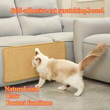 1 Packs Cat Scratching Mat, 15.7 X 7.8 Inch Natural Sisal Cat Scratch Pad Mats For Indoor Cats, Horizontal Cats Wall Scratcher Kitten Floor Rug With Sticky Tape, Furniture Protector - 20*40CM(7.87*15.75IN) - View 2
