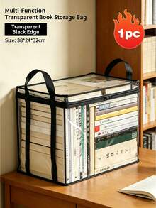 Portable Transparent PVC Storage Bag, Multi-Functional Organizer With Backpack Strap, Zipper And Handle, Durable Rectangular Large Capacity Storage Bag, Suitable For Clothes, Books, Toys And More,Back To School - Multicolor - View 11