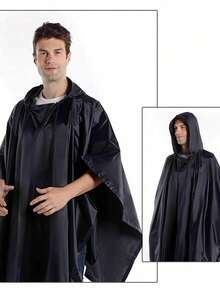 1 pieza Impermeable de Body completo reforzado, capa de lluvia con capucha de una sola pieza, mono impermeable de moda para adultos para ciclismo y senderismo al aire libre - Multicolor - Ver 9