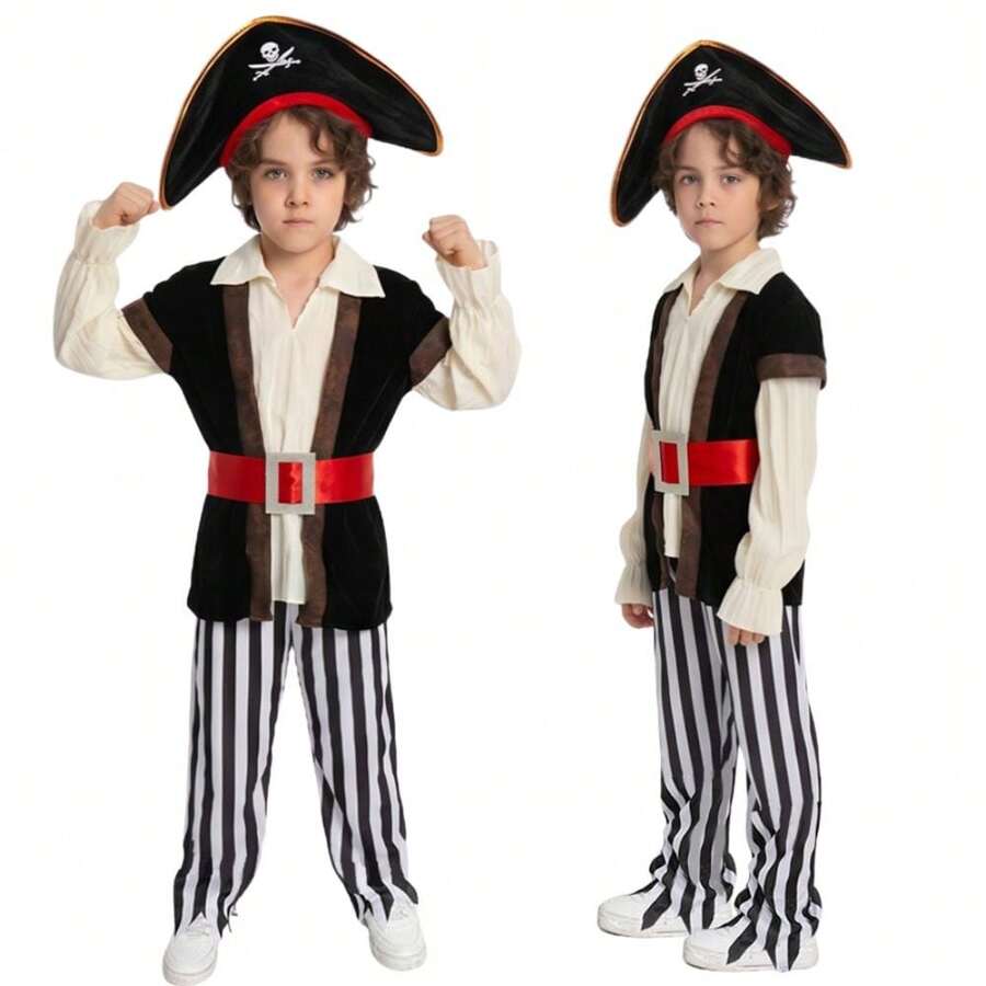 Halloween Children's Pirate Costume Captain Jack Pirate Toy Children's Adventure Costume Set Anime Cosplay Costume