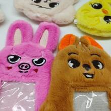 1 Set 8 Pcs SKZOO Adorable Plush Animal Card Holder, Suitable For Holding Your Favorite Cards For Decoration. It Can Be Hung On Your Bag To Make It Convenient To Take Out And Use For Taking Photos. - Multicolor - View 6