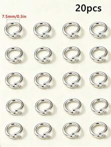 5/12/20pcs Copper Jump Rings, 18K Gold Plated, Open Rings, Half Open Rings, Suitable For Connecting Pendants, Jewelry, Bracelets, Necklaces And Lobster Clasps - Wolf Fang Half-closed Opening Ring - View 21