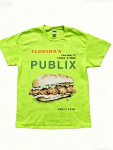 Cozy Publix Shirt, Pub Sub Vintage StyleShirt, Publix Sub Fans, Floridas FavoriteGrocery Store, Florida SupermarketMenswear Top Underwear Tshirt - 螢光綠 - 查看 3