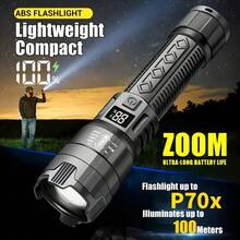 1/10PCS Ultra-Bright Rechargeable LED Flashlight Zoomable Built-In Battery Torch For Outdoor Camping Fishing Home Emergency Lighting - Flashlight - View 2