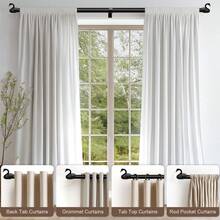1pc Swan Style Decorative Curtain Rod, Iron Rod Body, Sturdy And Durable, Comes With Small Brackets For Secure Installation, Black Elegant Low-Key Versatile, Halloween Gift Card, Recommended Item - 1PC - View 6