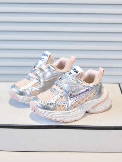 1 Pasang Sepatu Sneakers Jala Tebal Musim Panas Anak-Anak, Kombinasi Warna Jala Berongga Bernapas Ringan Sol Lembut Anti Selip Unisex Anak Laki-Laki & Perempuan Serbaguna Sepatu Sneakers Olahraga Kasual Kampus Lari