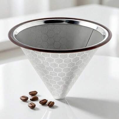 Filtro de café reutilizable de acero inoxidable, se ajusta a los fabricantes de café de goteo Hario y Chemex, filtro de café permanente para máquinas y ollas de café