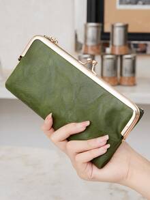 FOREVER MIYIN Women RFID Long Wallet, Ladies Vintage Clutch Coin Purse With Zipper And Kiss Lock, Multi Card Slots ID Window, Large Capacity Phone Wallet - Multicolor - View 2
