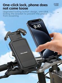 WEST BIKING Dudukan Ponsel Sepeda Stabil Anti Guncangan dengan Sudut yang Dapat Diatur 360° Cocok untuk Sepeda Listrik dan Sepeda Motor, Muat Ponsel 5,4-7,5 Inci - MultiWarna - View 4
