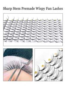 FOXYMEI 12 Rows Lightweight Pre-Made Eyelash Fans C/D Curl 7D Pointed Lash Extensions 8-15mm Anime Style Imported Material Pre-Made Voluminous Lashes Suitable For Beginners Salon-Grade High-Quality Lash Clusters - View 5