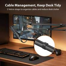 7Sevenjokers All-Purpose Microphone Stand Set – Includes Pop Filter And Microphone Cap, 360° Adjustable Boom Arm, Desk Clamp – Suitable For Podcasting, Live Streaming, Gaming And Recording - Black - View 9