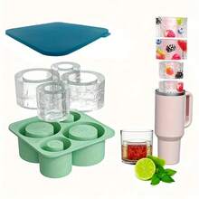 4pcs Reusable Silicone Tray Mold With Lid, Fits 20oz, 30oz, 40oz Insulated Tumblers, Compatible With Stanley Back To School Series - Multicolor - View 11