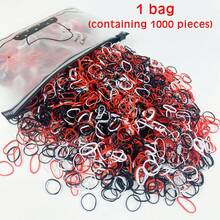 1 Bag 1000pcs Dopamine Colorful Rubber Bands Hair Ties, Non-Damaging Hair Accessories, Multi-Purpose Hair Bands, Transparent Mini Elastic Hair Ties, Small Ponytail Rubber Bands, Gift - Multicolor - View 19