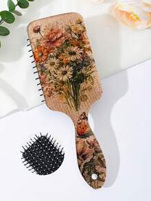 熱銷復古印花氣墊按摩頭皮梳理造型梳 - 彩色 - 查看 4