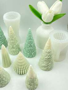 Christmas Tree Scented Candle Mold DIY Christmas Tree Handmade Soap Diffuser Stone Plaster Home Decor Mold - Christmas Tree - View 7