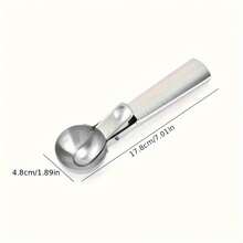 Stainless Steel Ice Cream Scoop, Trigger Release Cookie Scoop & Melon Baller, Durable Dessert Tool For Kitchen, Parties And Restaurants - 1 Pc - View 7