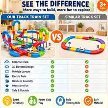 Levitating Magic Track Train, 3D Transformable Track Car, Includes 67pcs, 83pcs, 121pcs, Educational Track Car For Kids, Parent-Child Interactive Educational Toy Car,STEM Toy,Suitable For Birthday Gifts,Hallowee Gifts,Thanksgiving Gifts,Holiday Gifts - Multicolor - View 5