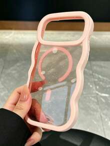 KOOLIFE 1件波浪磁吸無線充電亮片防震全包手機殼，適用於 iPhone 18 Pro Max/17 Pro Max/17 Pro/18 Pro/16 Pro Max/16 Pro/15 Pro Max/15 Pro/16/17 - 粉色 - 查看 3