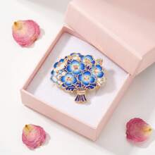 Forget-Me-Not Flower Enamel Pin Fashion Decorative Badge Ornaments Lapel Bag Badges Gifts - Multicolor - View 6