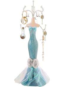 1pc/2pcs Detachable Large Capacity Rotating Jewelry Display Stand, Creative Necklace Storage Rack, Home Decor Jewelry Organizer, Can Store Necklaces, Bracelets, Earrings And Rings, Elegant Jewelry Display Solution, Upgrade Fashion Storage For Home And Store - Multicolor - View 14