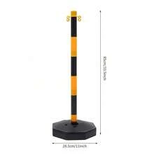 6 Pack Traffic Cones Adjustable Delineator Post With Fillable Base Portable Parking Pole With Chains For Parking Lot Construction Lot - Yellow - View 3