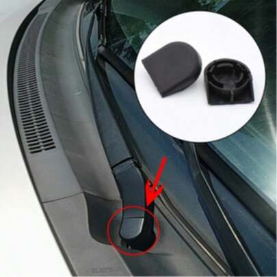 TRTY Front Windshield Wiper Arm Nut Cover Kit, Durable ABS Plastic Bolt Cap, Black Nut Protective Cover, OE:8529213010 Fits Corolla E150 E160, Yaris, Auris, Fielder, XP90, XP130, XP150 (2000-2019), Auto Parts